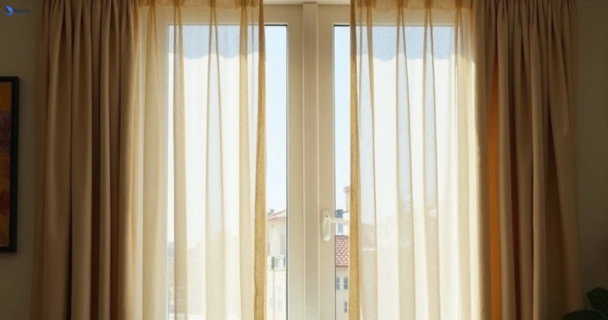 Dull dusty drapes in sutherlands-creek-vic before professional cleaning